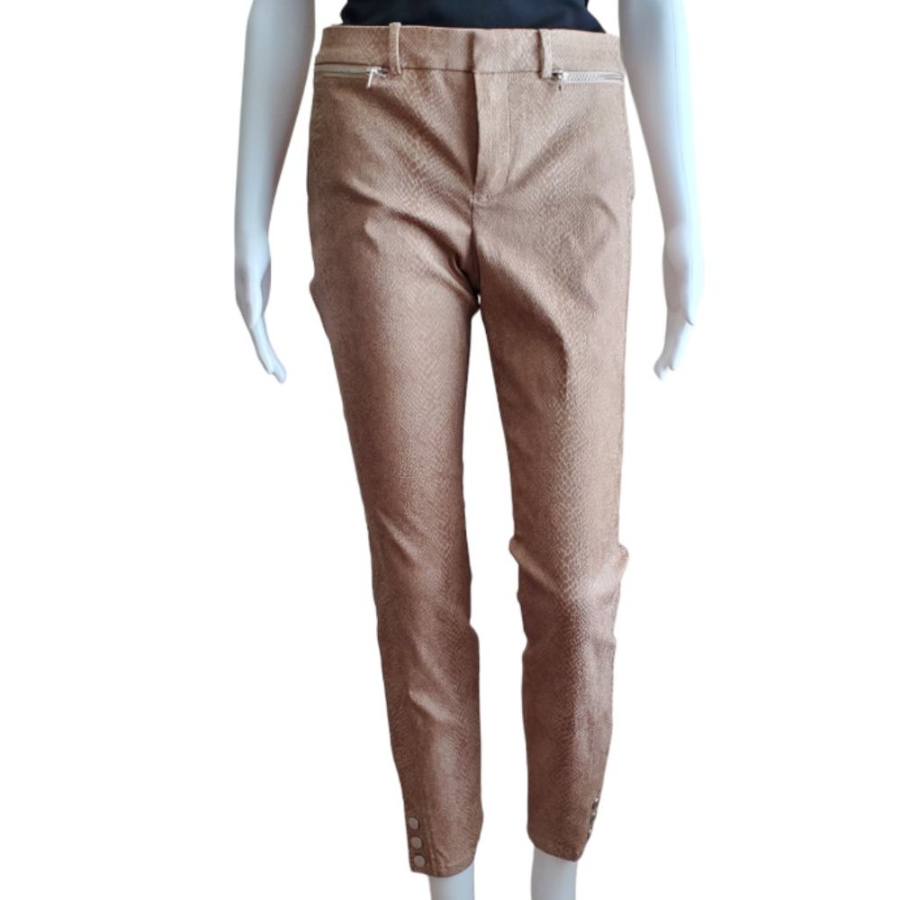 NWT CALVIN KLEIN Leopard Print Dress Slacks Straight Leg Size 6